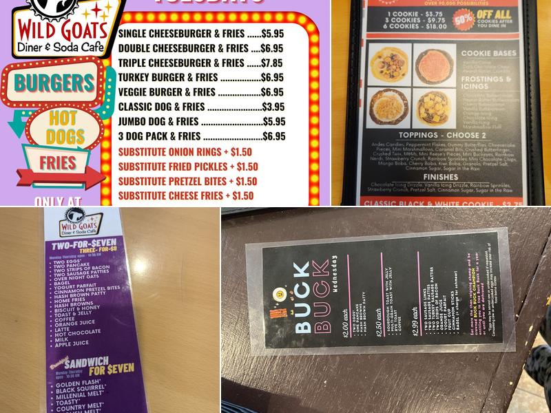 Wild Goats Fresh & Funky Fine Dining Menu