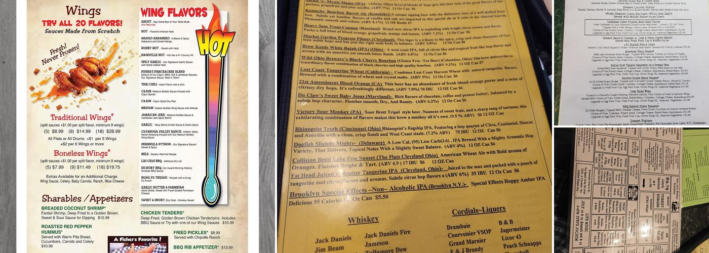 Fishers Menu