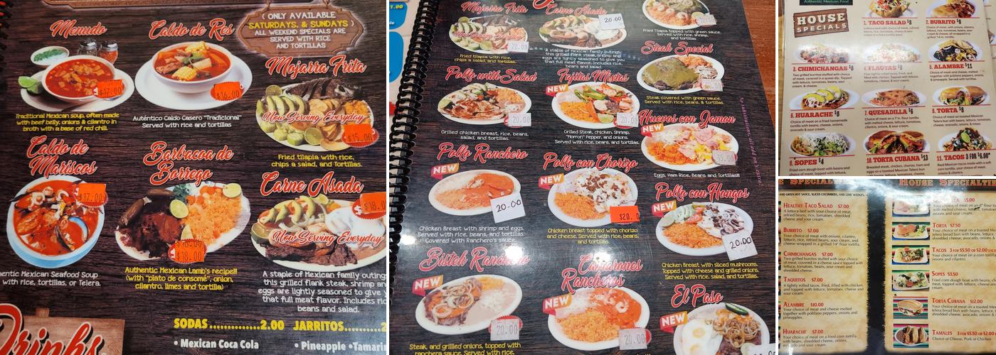 Taqueria El Paso Menu