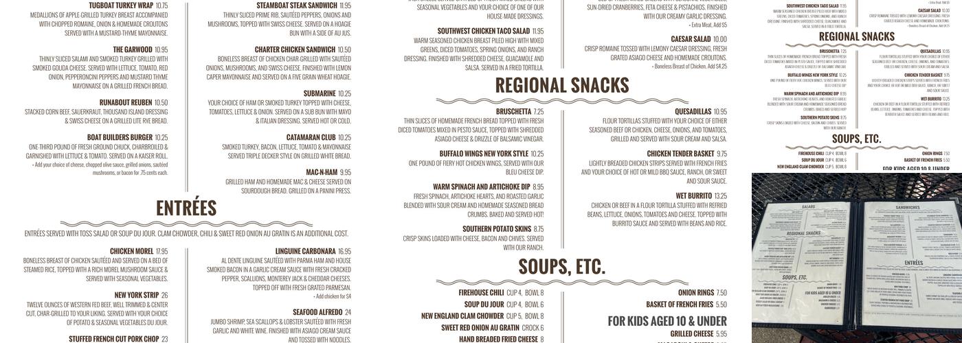 Lakeside Charlie's Menu