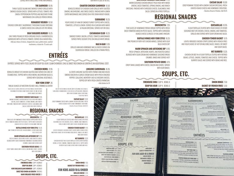 Lakeside Charlie's Menu