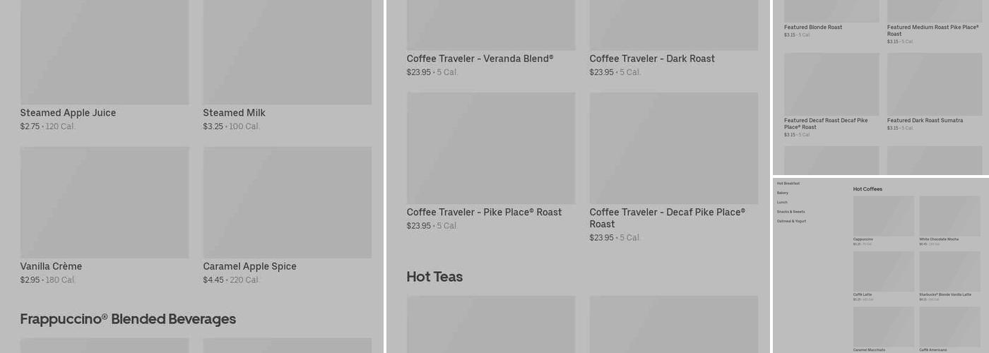 Starbucks Menu