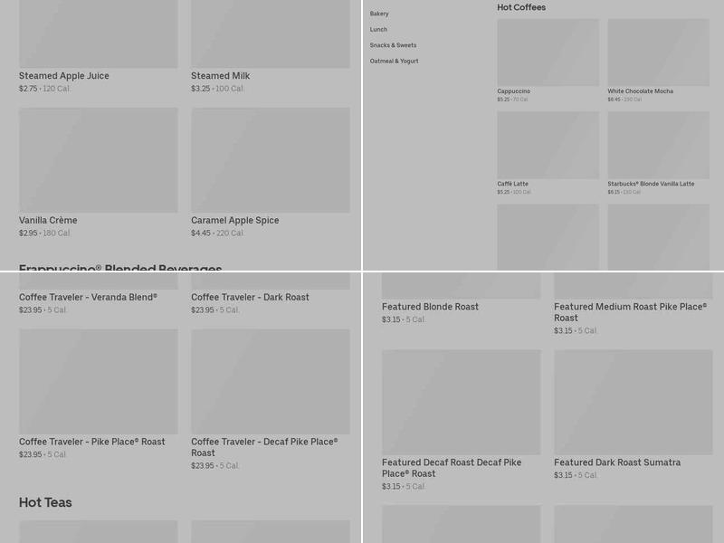 Starbucks Menu