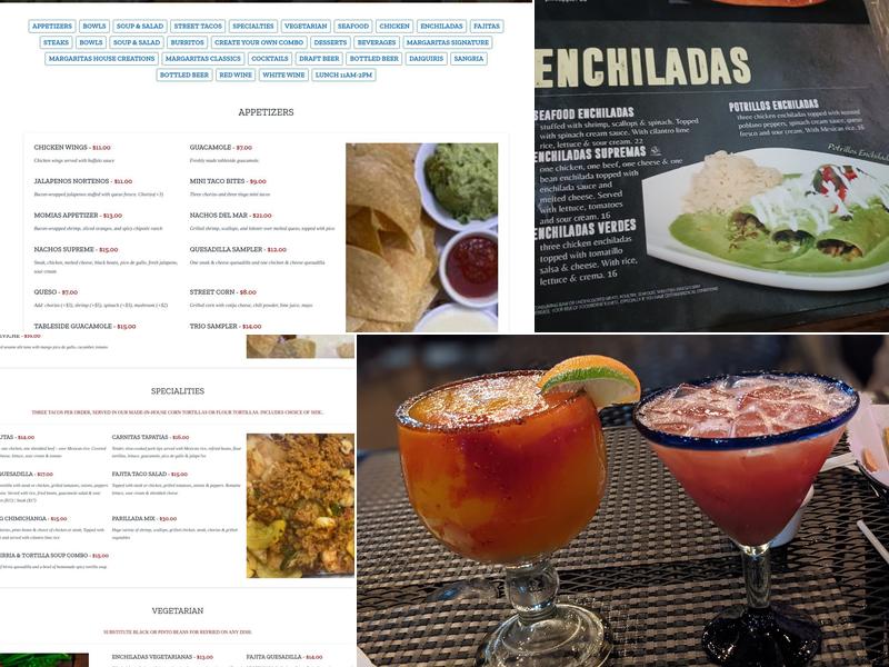 Tres Potrillos Menu