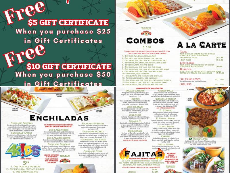 Gran Fiesta Mexican Restaurant Menu