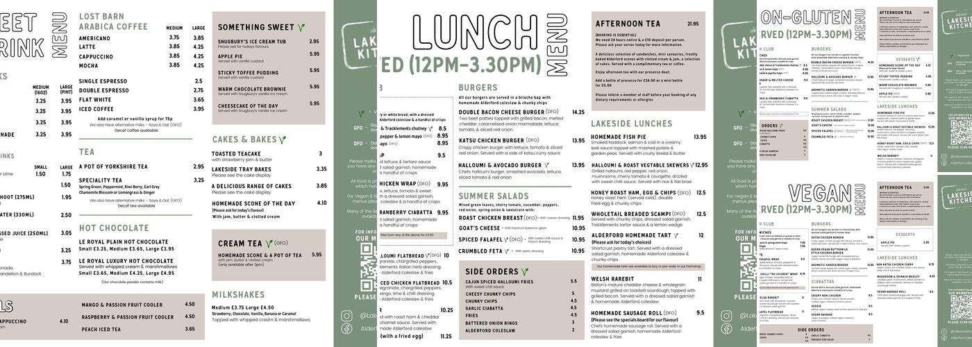 Alderford Kitchen Menu