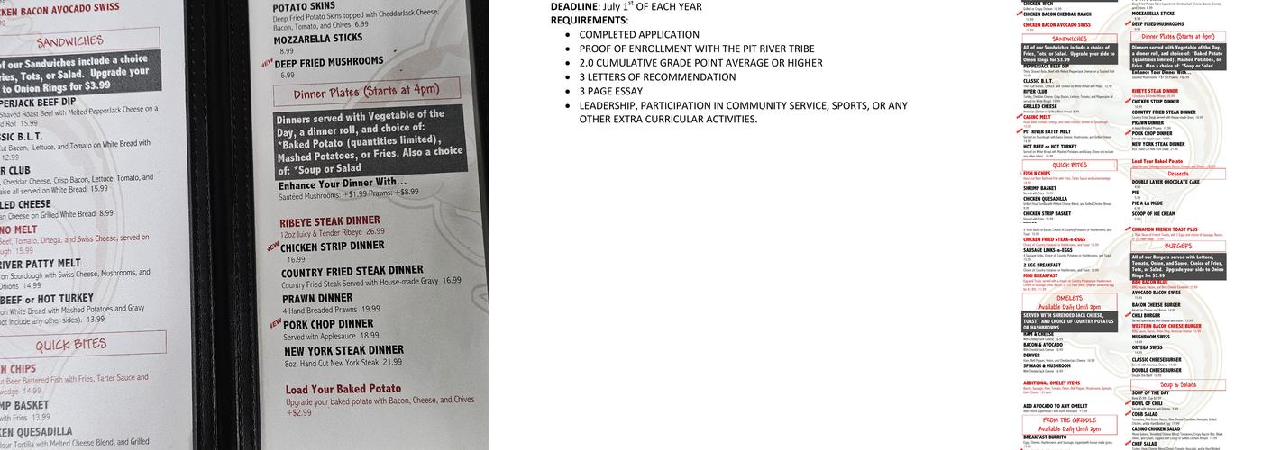 River Rock Bar & Grill Menu