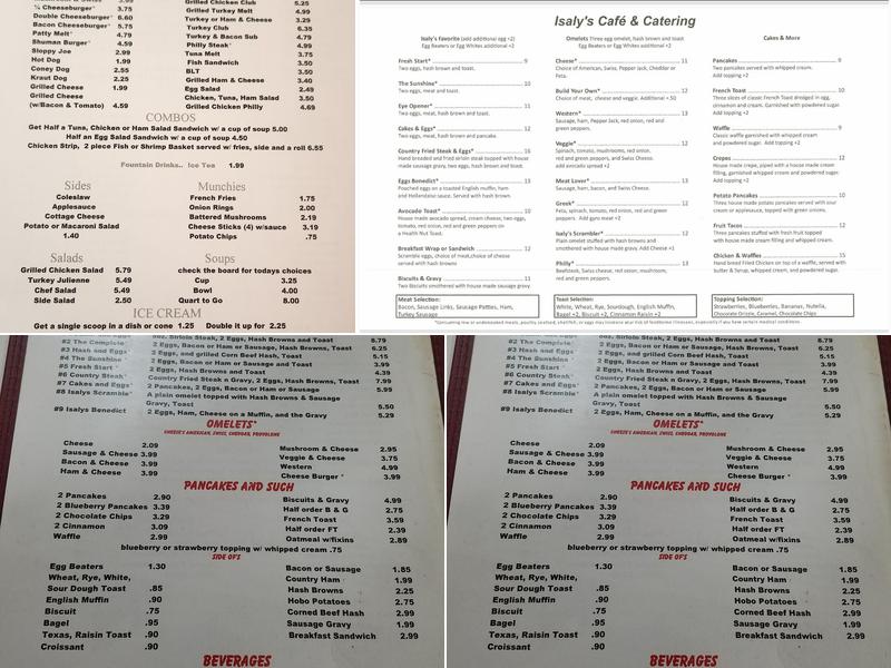 Isaly's Menu