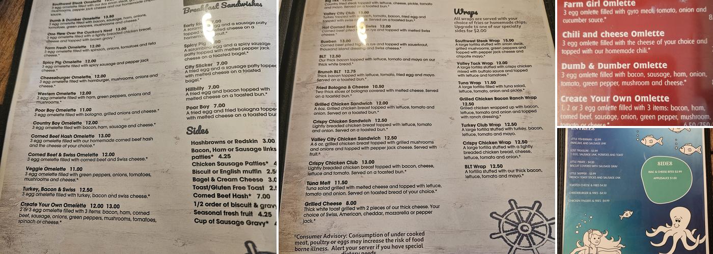 Knott's Family Diner Menu