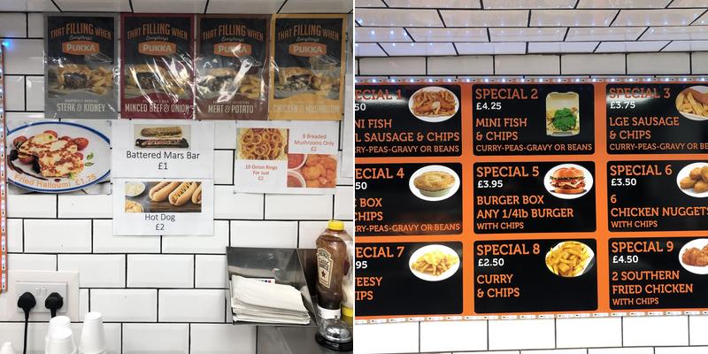 Gardiner's Fish & Chips Menu