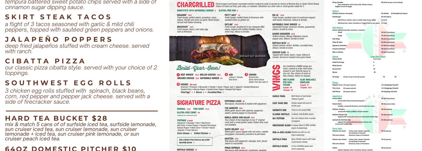 Panini's Bar & Grill Menu