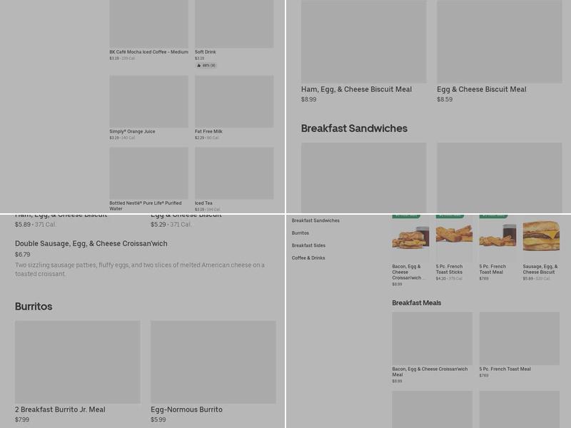 Burger King Menu