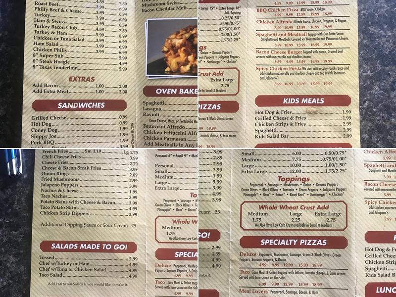 Short Stop Menu