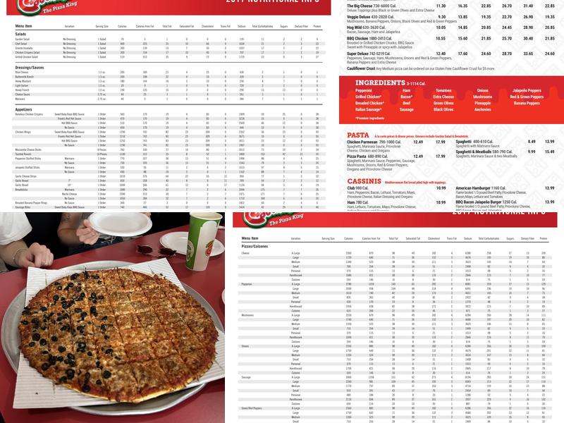 Cassano's Pizza King Menu