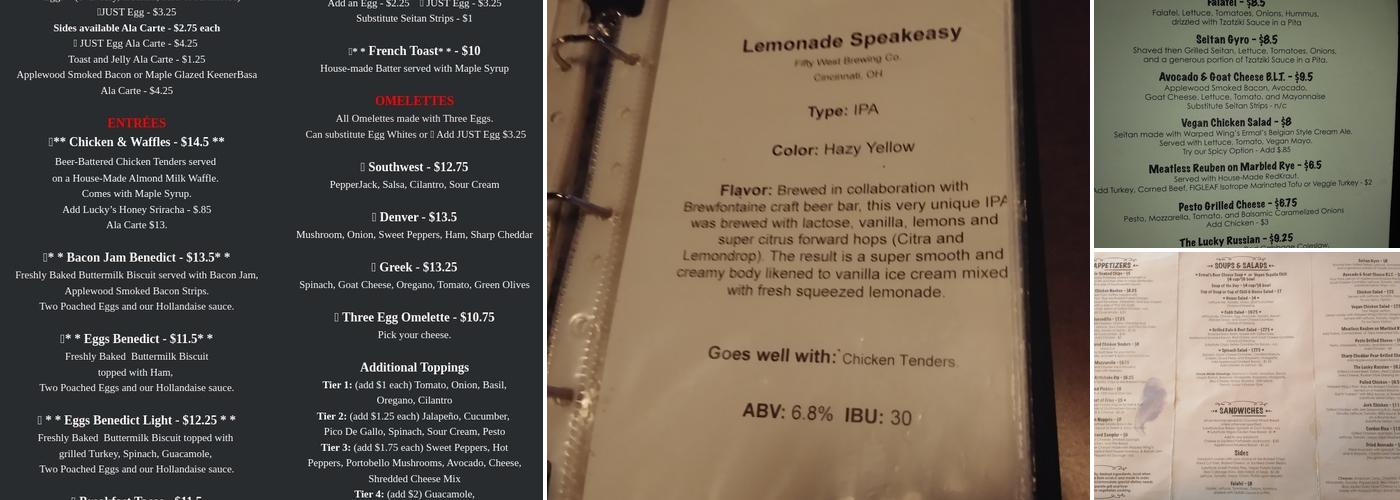 Lucky's Taproom & Eatery Menu