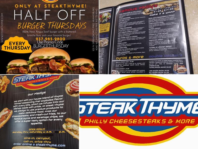Steak Thyme Menu