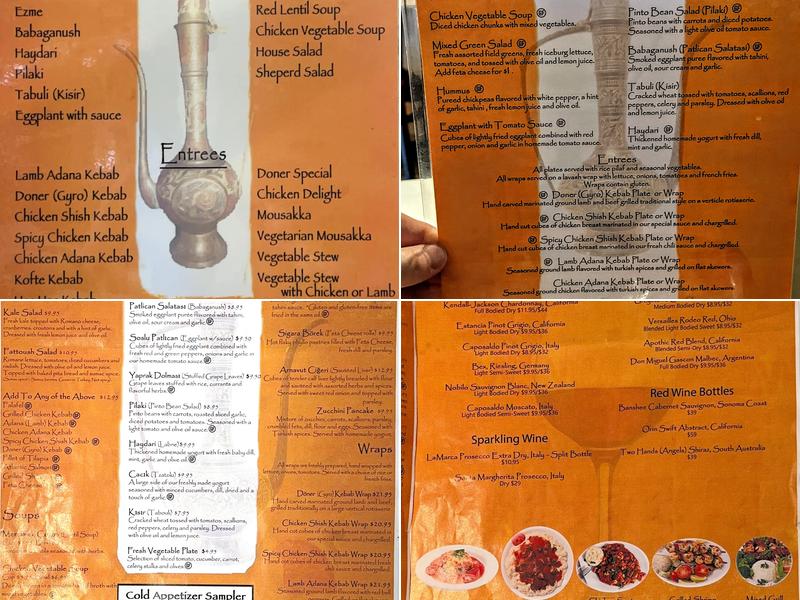 Pasha Grill Menu