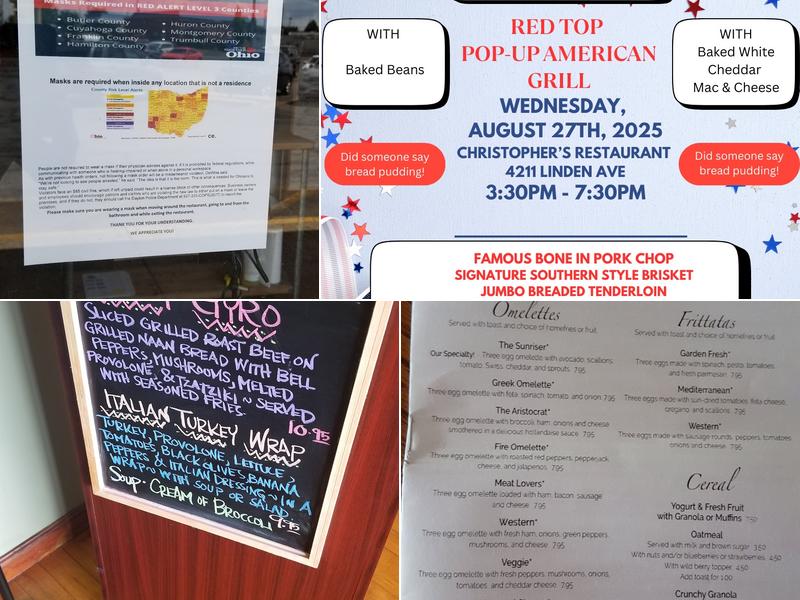 Christopher's Restaurant & Catering Menu