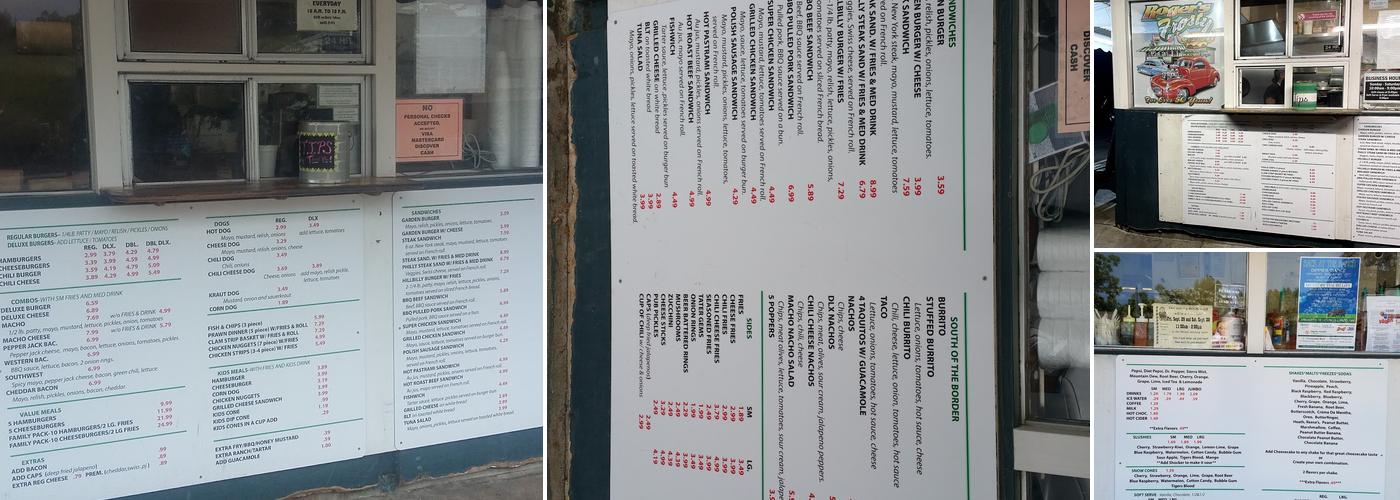 Roger's Frosty Menu