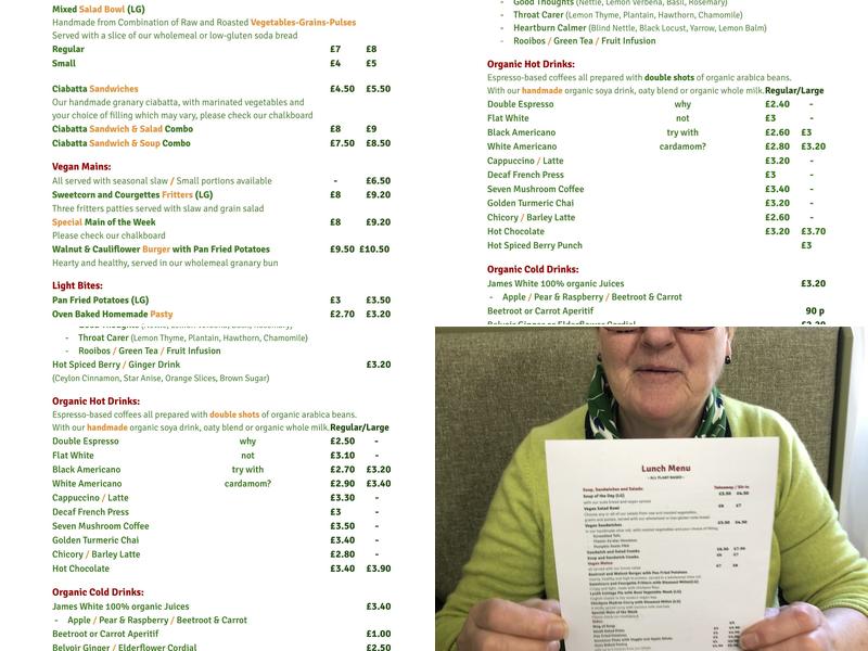 Simple Goodness Vegetarian Takeaway Bistro Menu