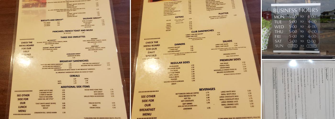 5 Points Cafe Menu
