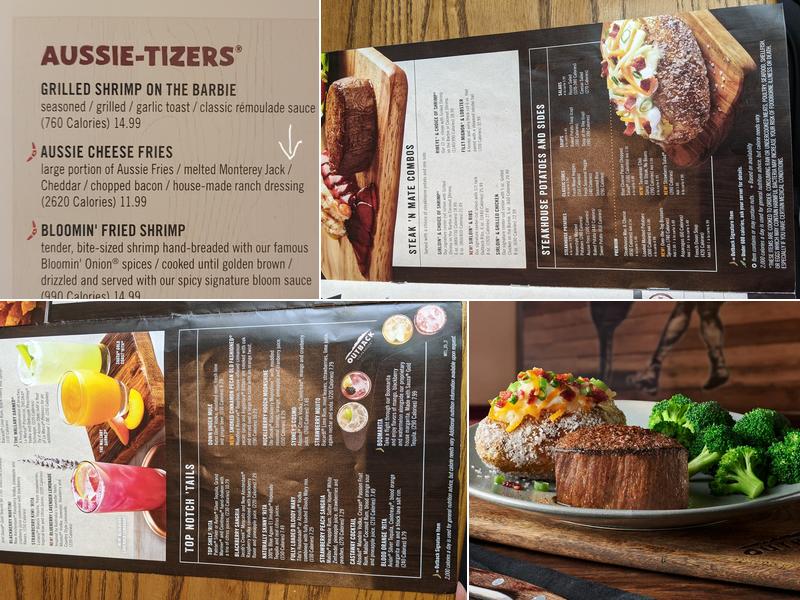 Outback Steakhouse Menu