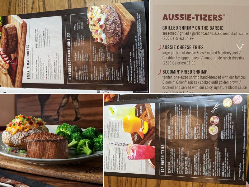 Outback Steakhouse Menu