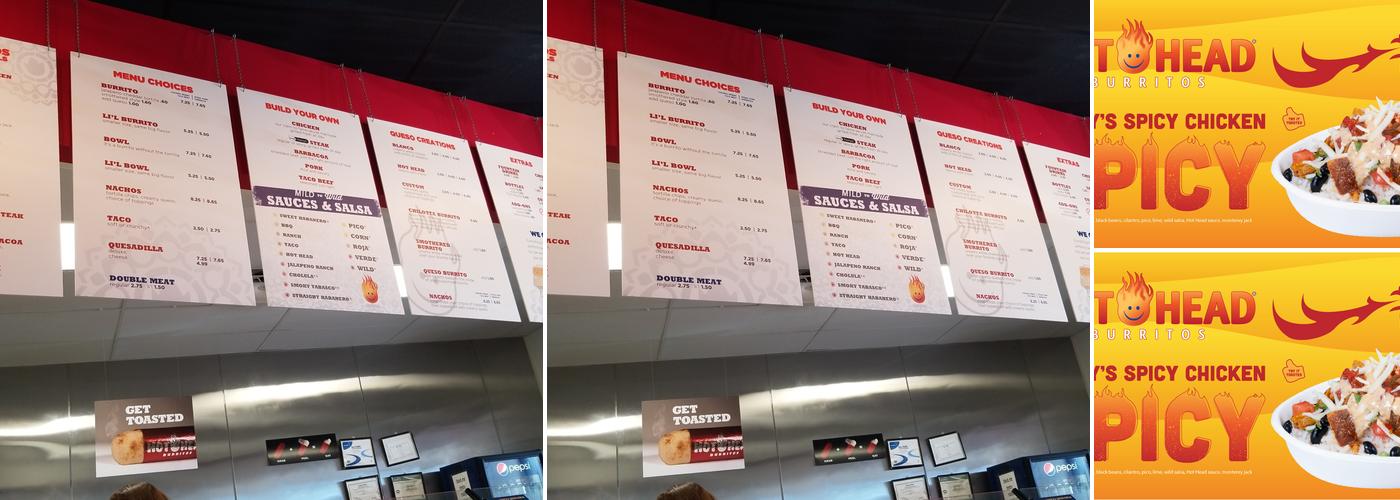 Hot Head Burritos Menu