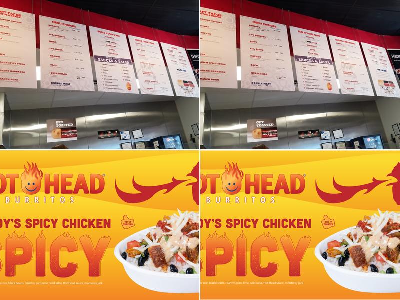Hot Head Burritos Menu