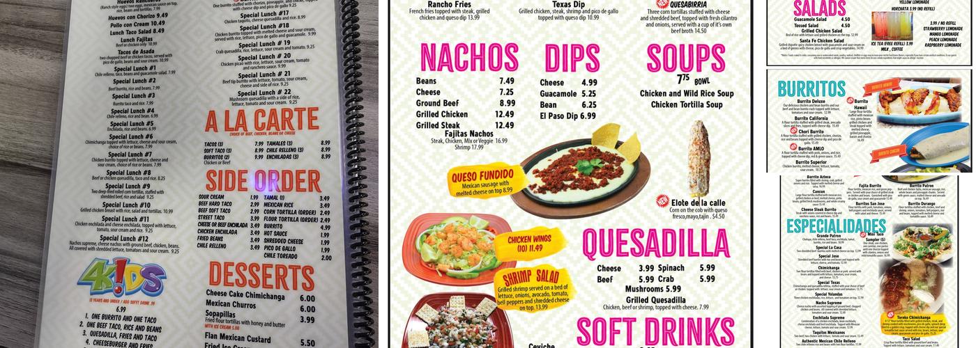 Don Patron Mexican Bar & Grill Menu