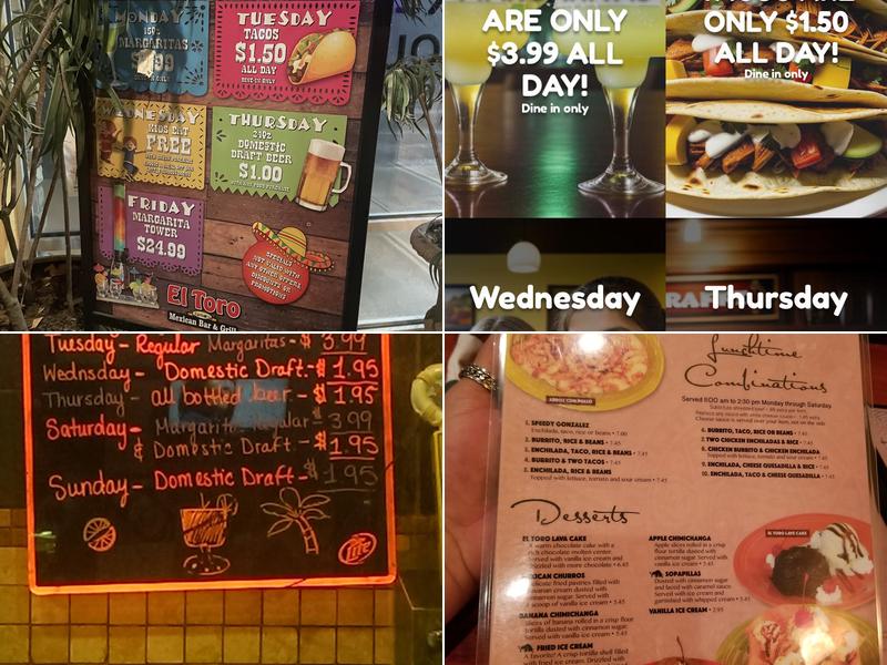 El Toro Bar and Grill Miamisburg Menu