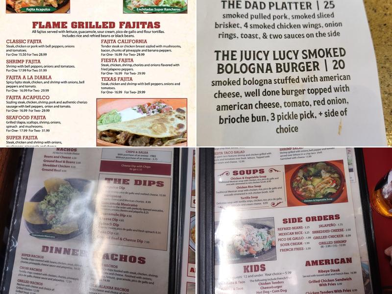 Acapulco Restaurant Menu