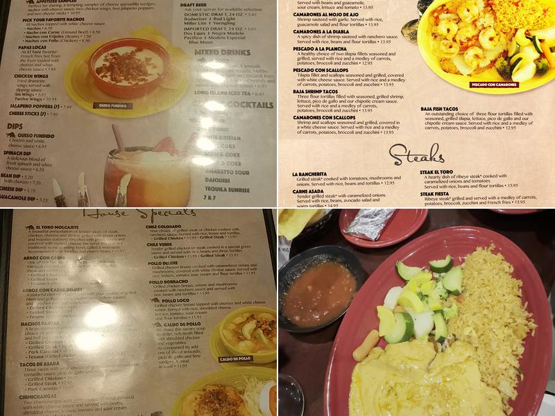 El Toro Mexican Bar & Grill Menu