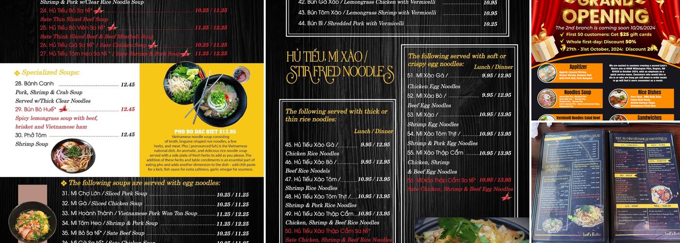 Linh's Bistro Menu