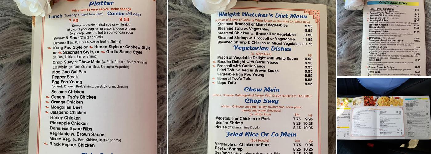 Misolsol China Menu