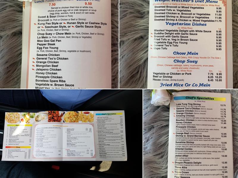 Misolsol China Menu