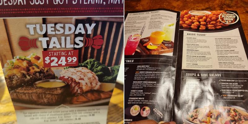 Outback Steakhouse Menu