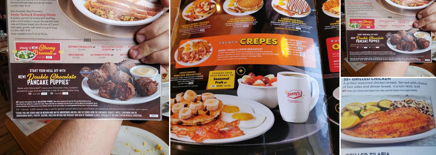 Denny's Restaurant Menu