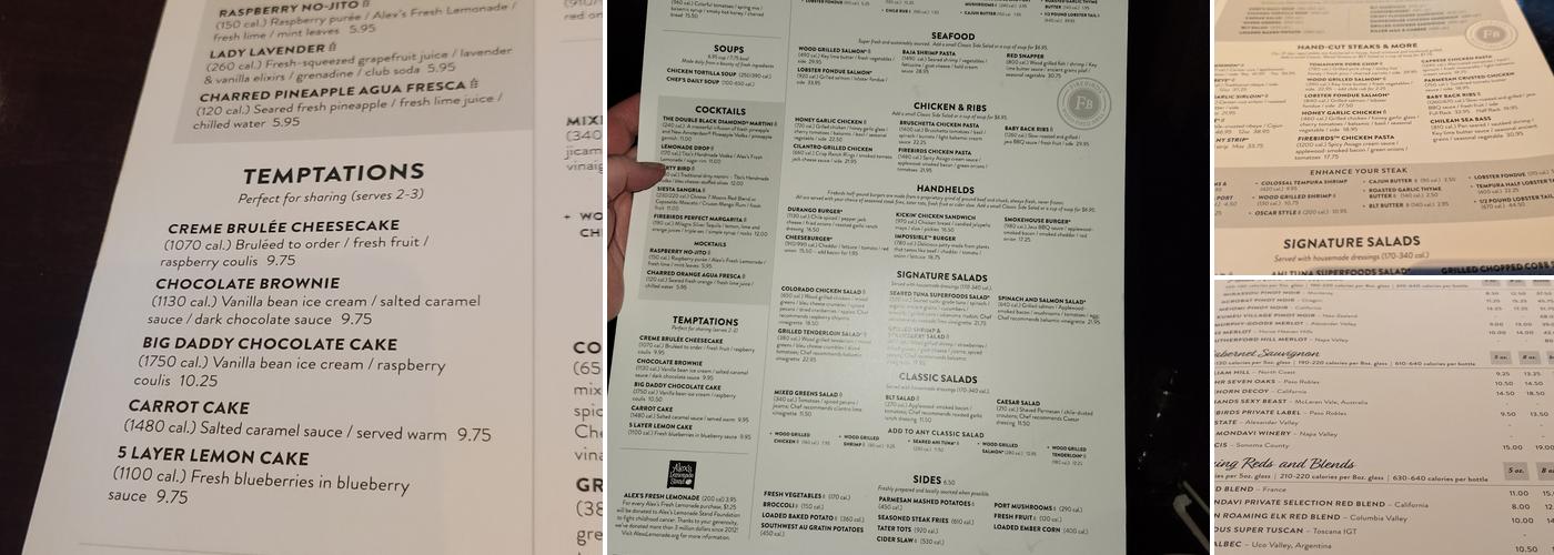 Firebirds Wood Fired Grill Menu