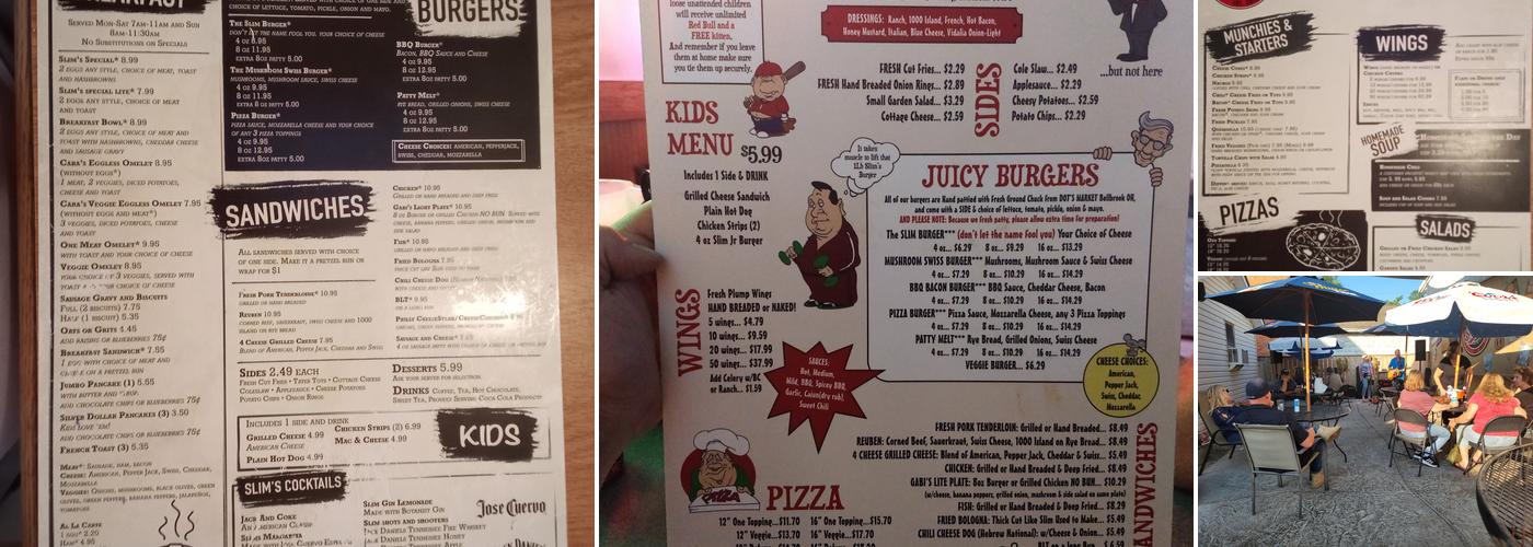 Slim's Neighborhood Bar & Grille Menu