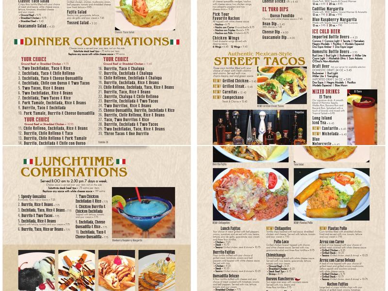 El Toro Bar & Grill Menu