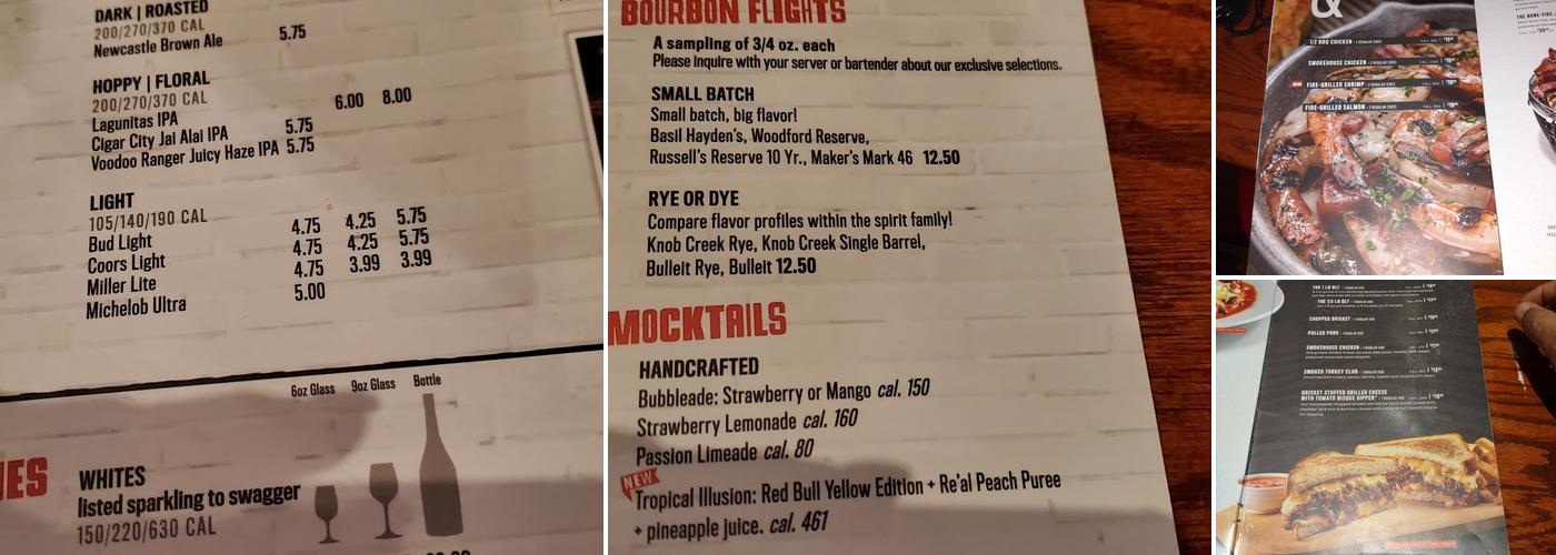 Smokey Bones Dayton Menu