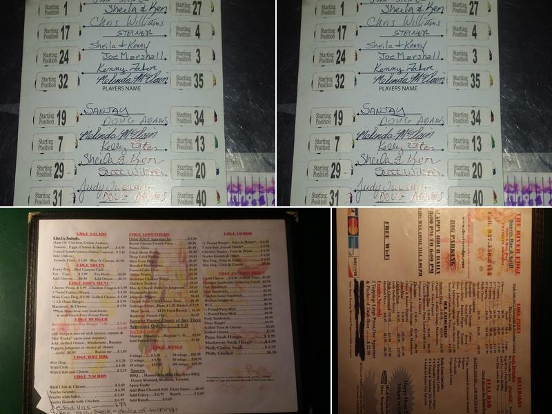 The River Edge Sports Bar & Grille Menu