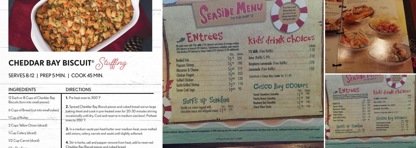 Red Lobster Menu