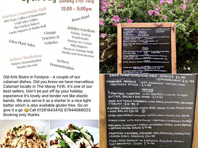 The Old Kirk Cafe/Bistro Menu