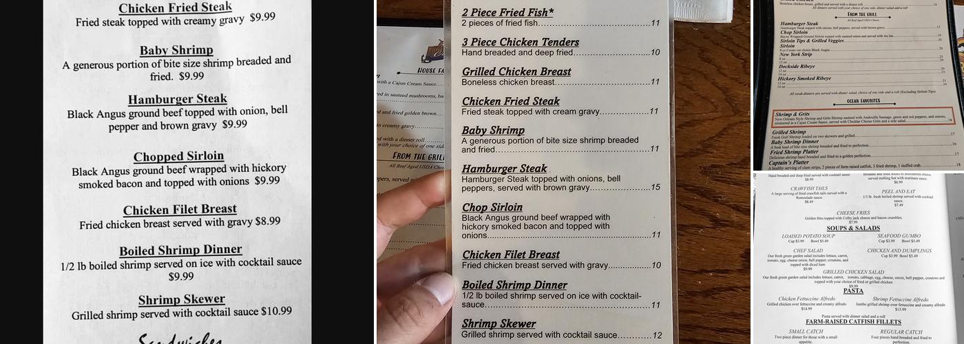 Fisherman's Cove Menu