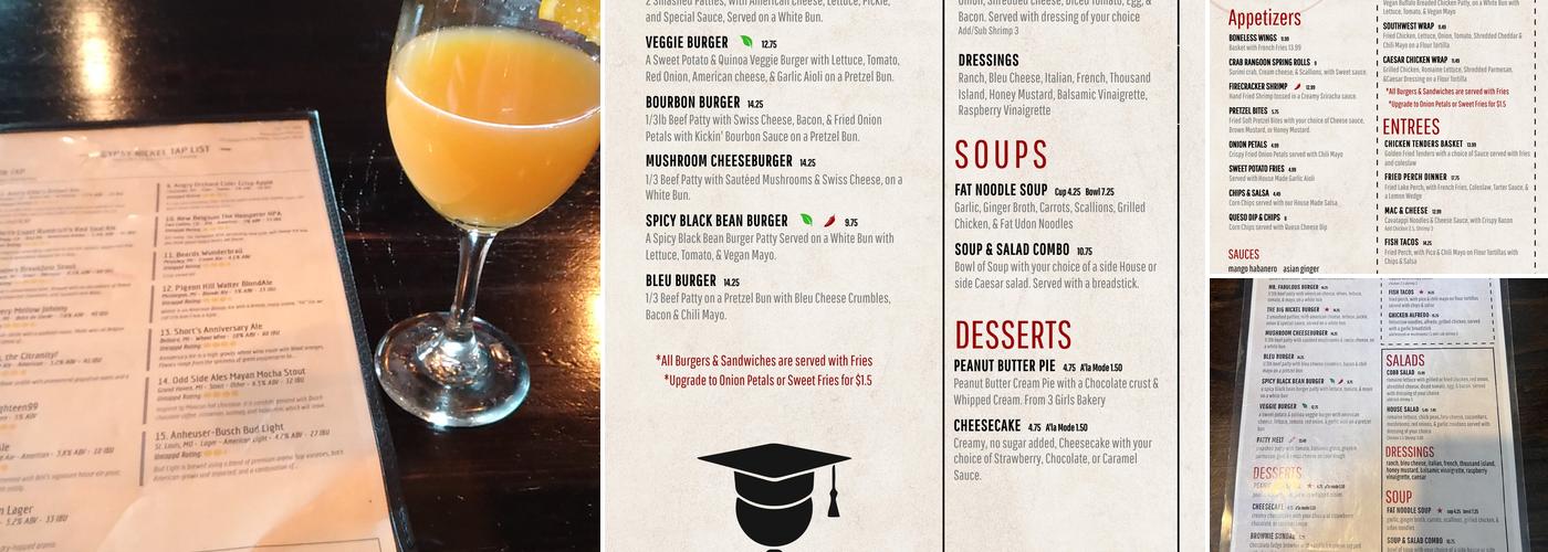 Gypsy Nickel Lounge Menu