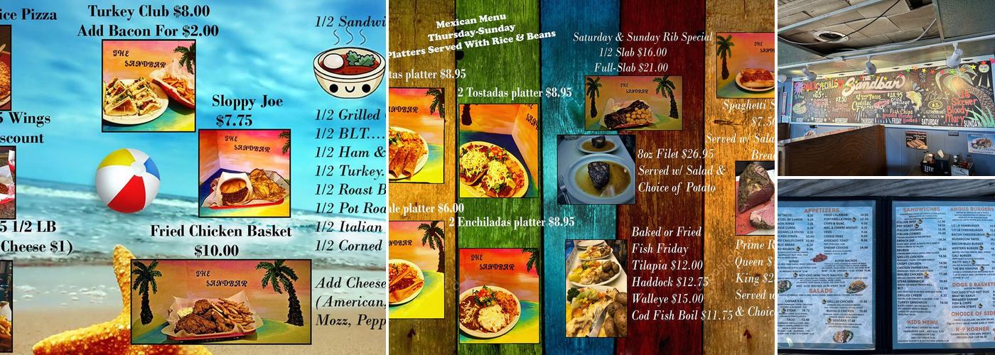 Sandbar Bar & Grille Menu