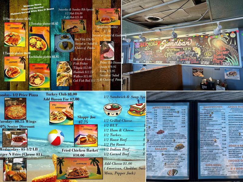 Sandbar Bar & Grille Menu