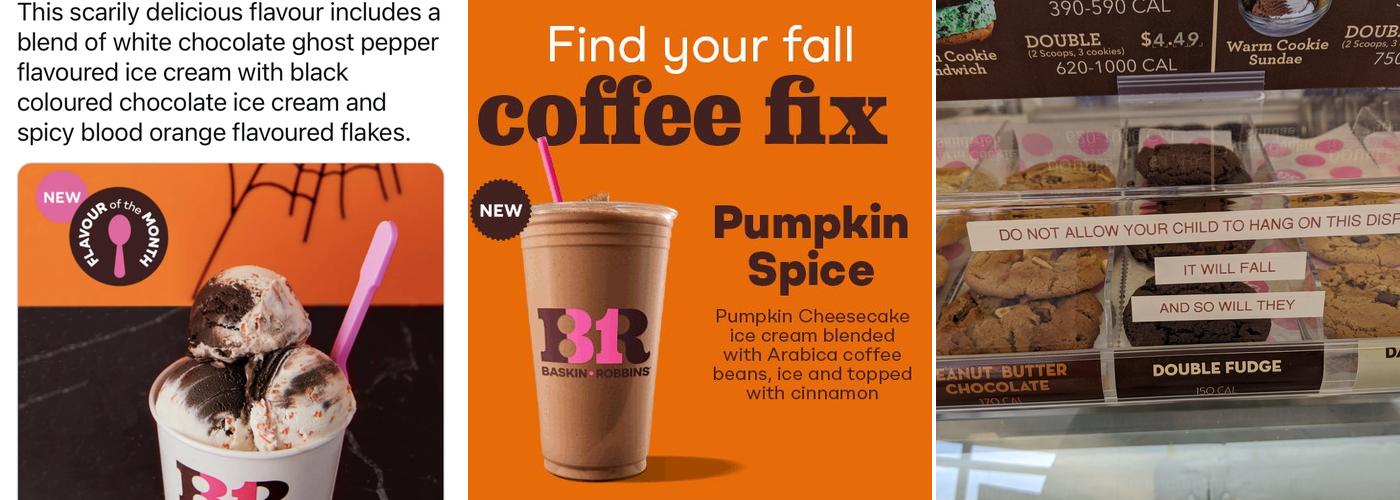 Baskin-Robbins Menu
